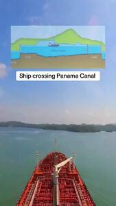  ویدئو جالبی از عبور یک کشتی از تنگه پاناما