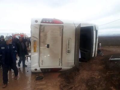  انحراف اتوبوس درجاده سبزوار با ۴۰ مصدوم