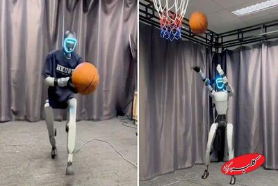  ببینید | بسکتبال بازی کردن ربات انسان‌نمای چین - کلبه سرگرمی