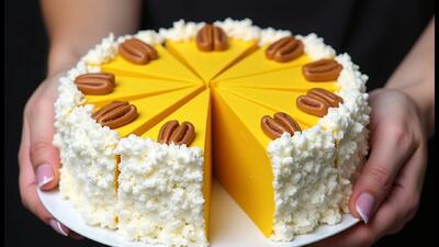  فقط شیر، پرتقال و موز! دسر سریع در ۵ دقیقه! بدون فر، بدون ژلاتین!