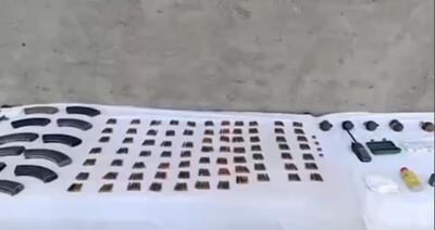  ببینید |  تصاویری از تجهیزات کشف شده در درگیری مسلحانه مرزداران هنگ مرزی سراوان با گروهک تروریستی