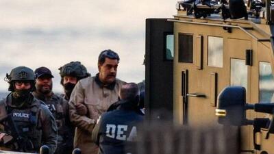  تصاویری از انتقال مادورو با بالگرد برای حضور در دادگاه