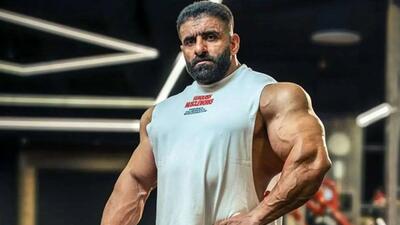 عکس/خلاقیت تحسین برانگیز هادی چوپان برای طراحی باشگاه بدنسازی اش در شیراز حماسه آفرید