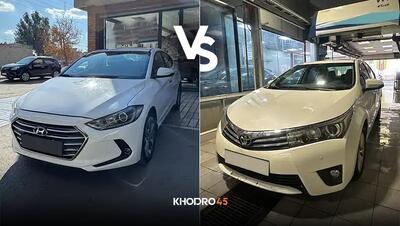  مقایسه هیوندای النترا 2017 با تویوتا کرولا 2016
