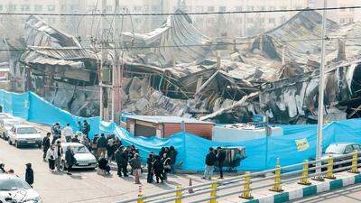  بازار جنت | غرفه داران:  آتش‌نشانی با ۴۰ دقیقه تأخیر و خودروهایی بدون امکانات لازم به محل رسیده است