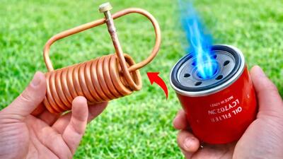  آموزش ساخت یک هیتر گرمابخش از یه فیلتر روغنِ دورریختنی