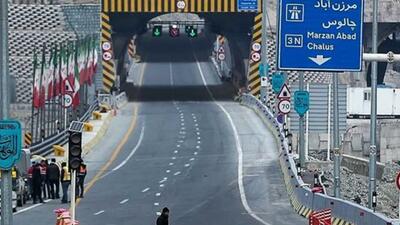  انسداد مقطعی جاده کرج - چالوس از ۲۶ بهمن