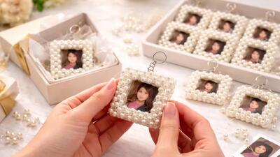  آموزش ساخت قاب عکس کلیدی مرواریدی دست ساز | بساز و بفروش