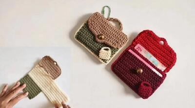  آموزش بافت کیف های مینیاتوری با قلاب/ آسان و سریع/ مناسب هدیه و فروش