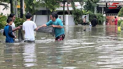  ببینید | تخریب یک بزرگراه در جریان سیل فیلیپین