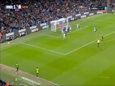  گل اول نیوکسل به منچسترسیتی (هال)