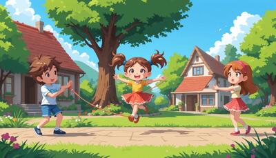  داستان جذاب کودکانه لیزا و مسابقهٔ طناب بازی