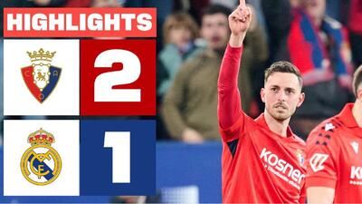  ویدیو| خلاصه بازی اوساسونا ۲ - رئال مادرید ۱/ بارسا در پامپلونا شاد شد!