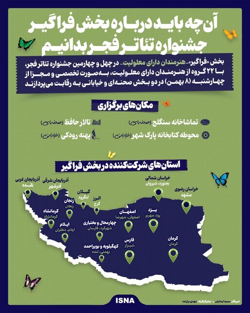 اینفوگرافیک/ آن‌چه باید درباره بخش فراگیر جشنواره تئاتر فجر بدانیم